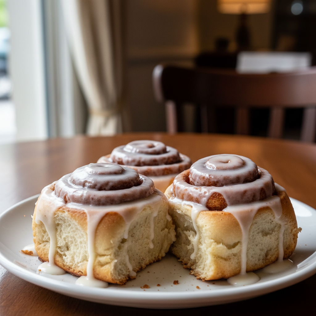 Cinnamon Rolls Classiques au Glaçage Crémeux